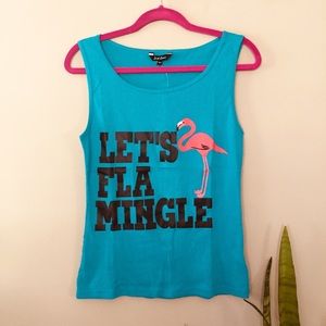 ♦️ Buy 2 Get 1 Free NWT Flamingo Let’s Flamingle Sleeveless Pajama PJ top